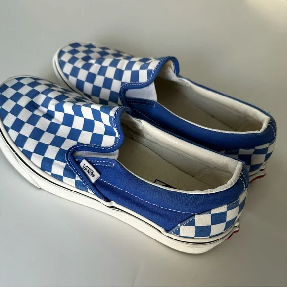 Vans Blue and White Checkered Slip-On - Picture 8 of 9